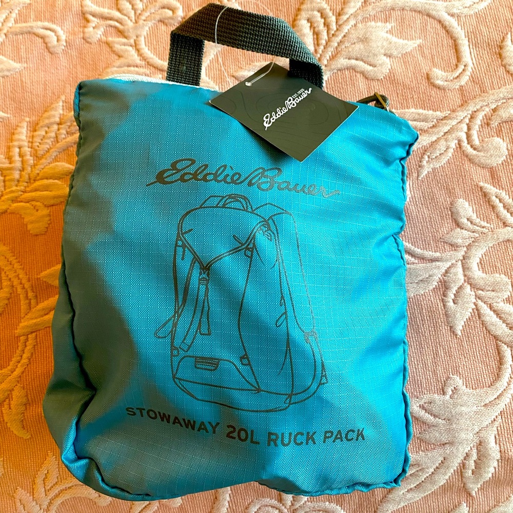 NWT!  Pretty turquoise 20L (small) Eddie Bauer Bag
